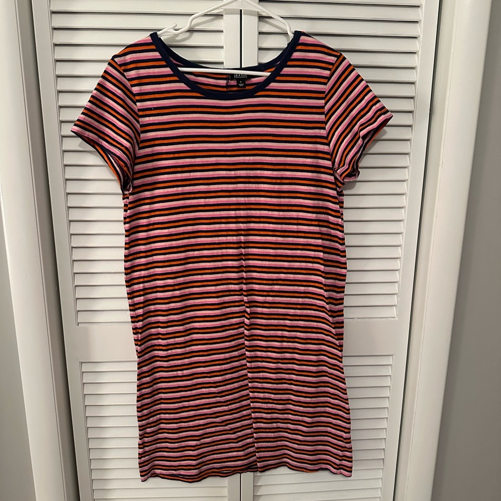 Striped Short Sleeve Dress